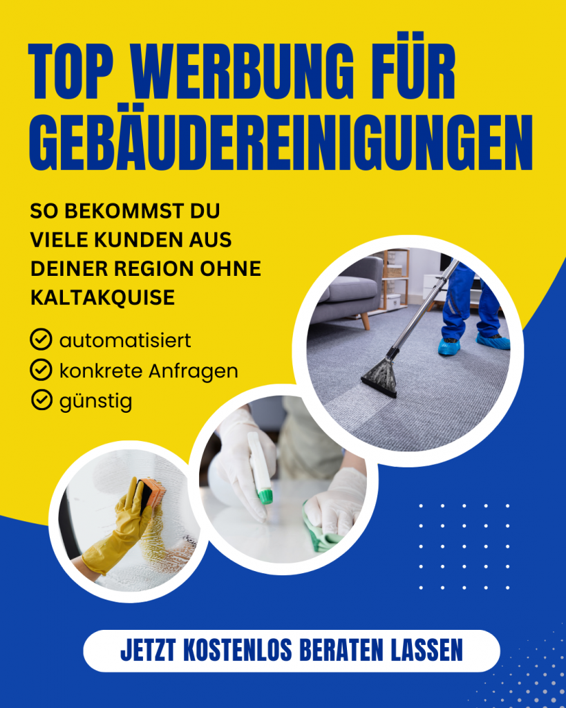 Werbung: günstige Werbemittel für Gebäudereinigungen